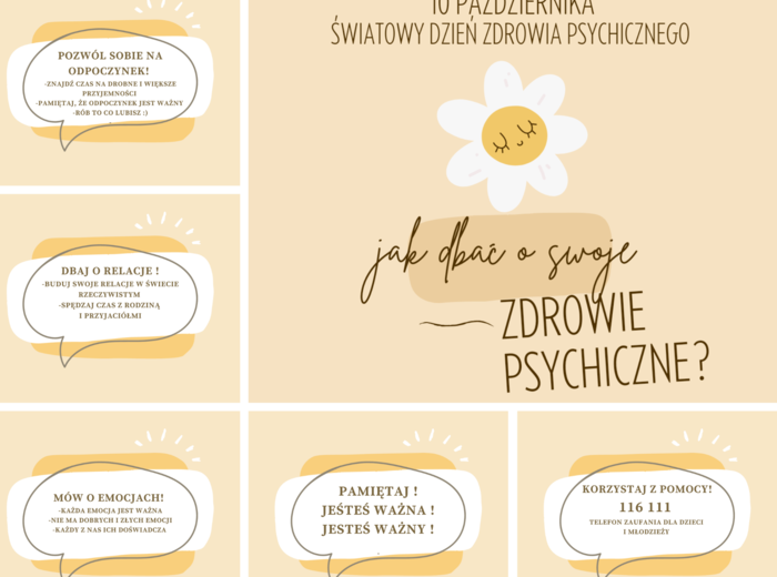 Gazetka 'Jak dbać o zdrowie psychiczne?"