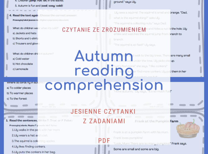 Autumn reading comprehension | Jesienne czytanki po angielsku | Czytanie ze zrozumieniem