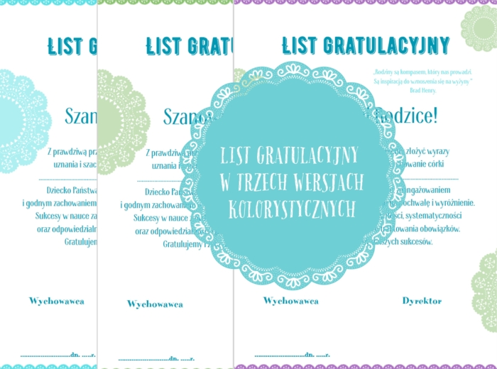 List gratulacyjny