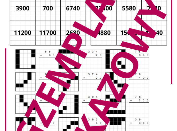 Odkoduj obrazek - mnożenie sposobem pisemnym przez liczby z zerami na końcu