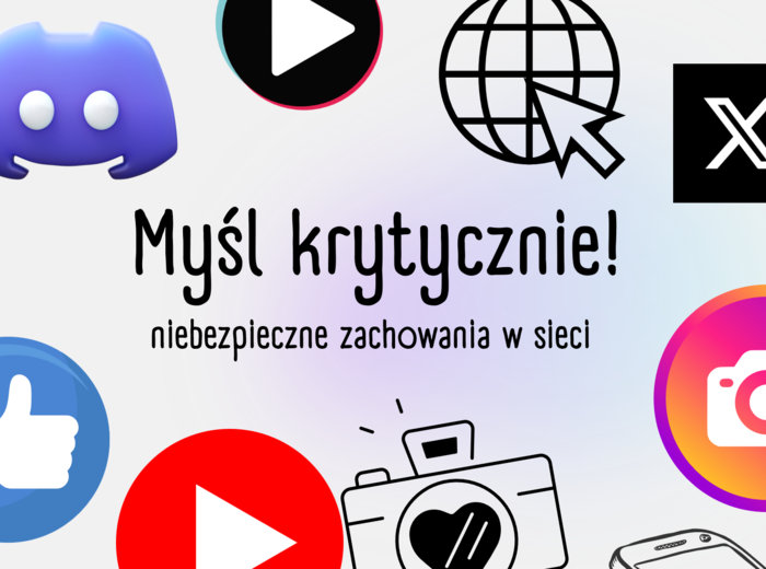 Prezentacja na godzinę wychowawczą - Myśl krytycznie - niebezpieczne zachowania w sieci