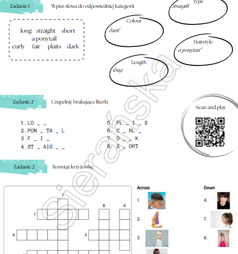 Shine On 3 Unit 8 Lesson 1 Types of hair PRACTICE + Wordwall