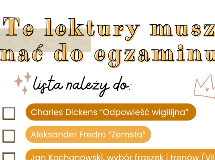 Egzamin ósmoklasisty - check listy