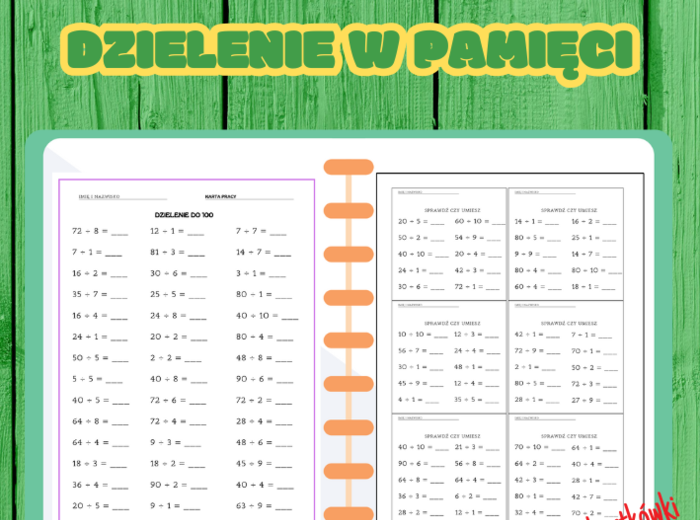 PONAD 1000 DZIAŁAŃ NA DZIELENIE W PAMIĘCI