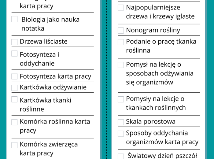 Pakiet materiałów z biologii do klasy 5 - cały rok w jednym zestawie!