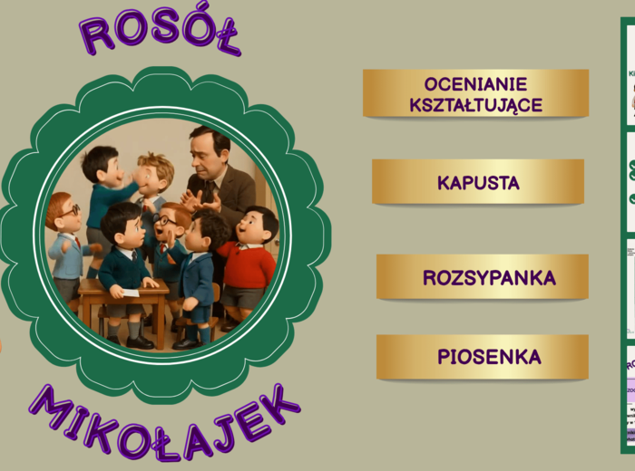 Mikołajek- opowiadanie "Rosół" klasa IV – prezentacja + karty pracy