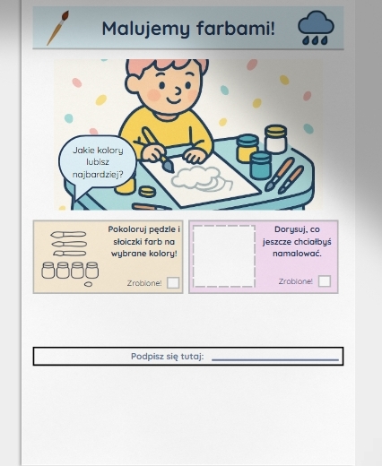 Karty pracy: "Co robić, gdy pada deszcz?"