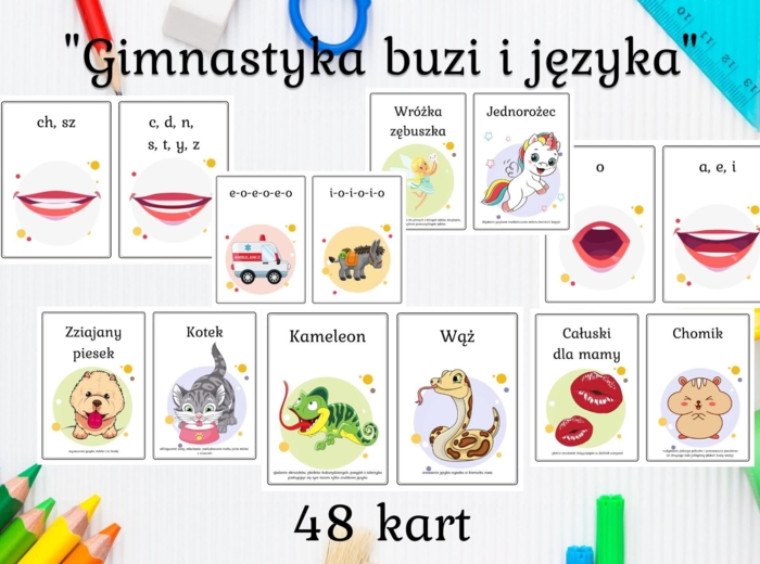 HIT - Gimnastyka Buzi i Języka - aż 48 kart