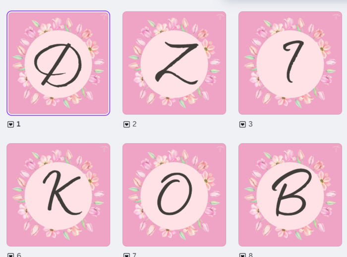 Dzień Kobiet, 8 marca - girlanda, napis