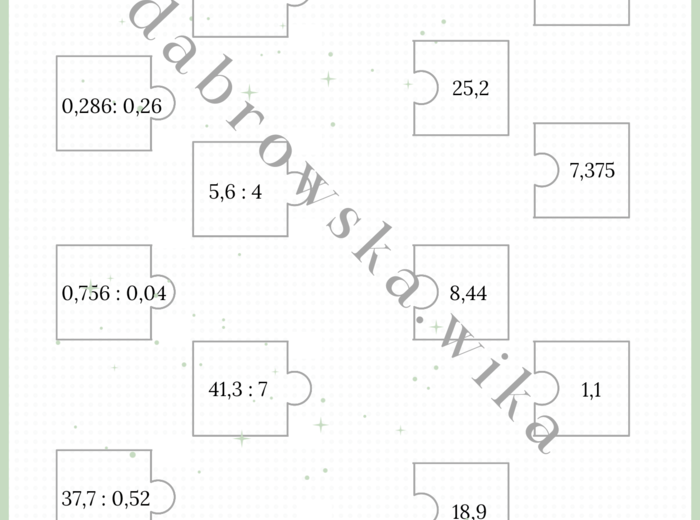 Dzielenie ułamków dziesiętnych