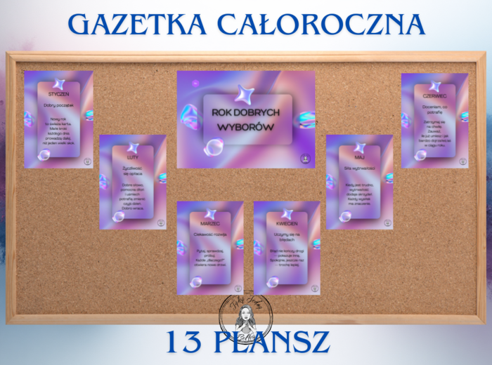 🌟 Rok Dobrych Wyborów — zestaw motywacyjnych plansz do druku