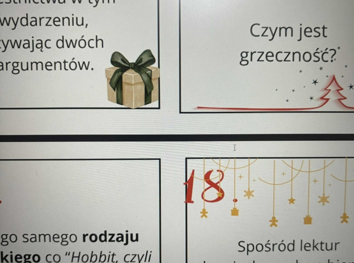 E8- kalendarz adwentowy