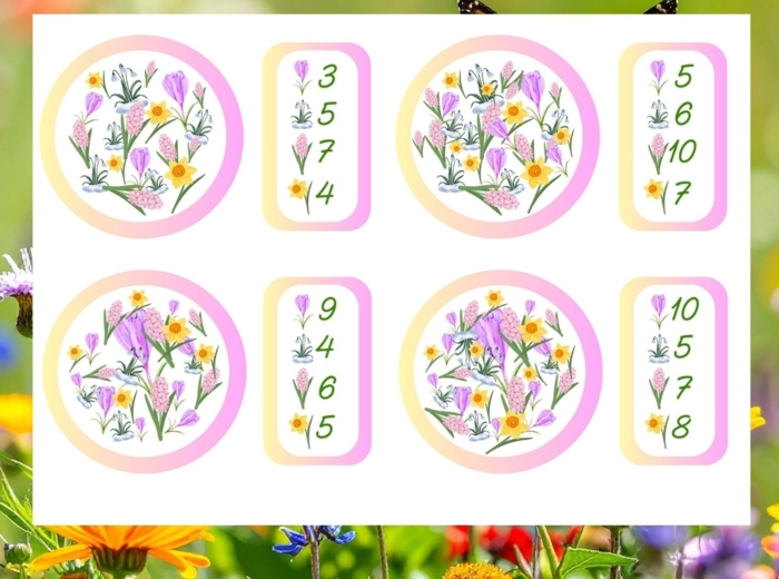 Kwieciste przelicznie - gra dydaktyczna