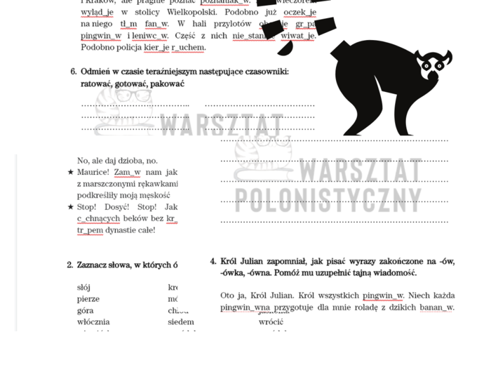 Ortografia z Królem Julianem - pisownia ó/u