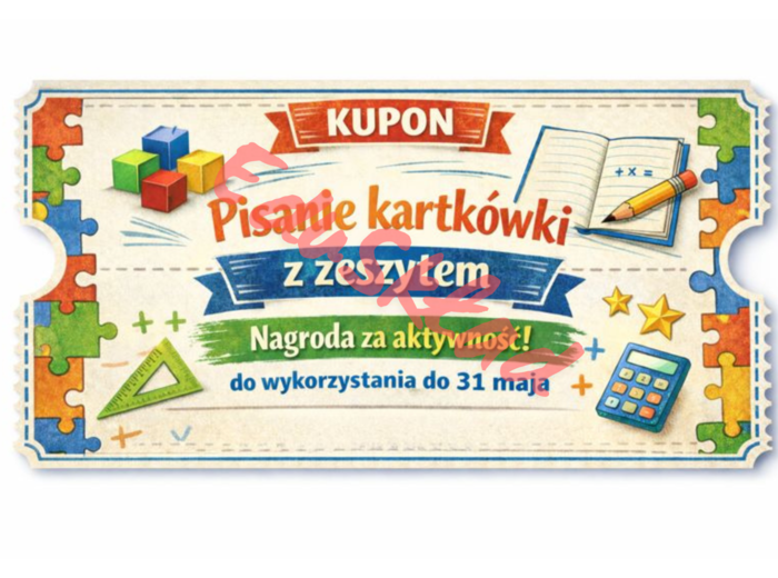 📘 Kupony motywacyjne na matematykę - Wersja 2
