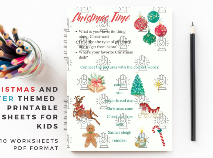 10 Christmas and Winter Themed Printable Worksheets for Kids