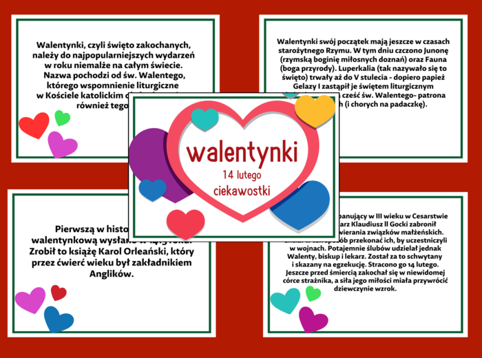 WALENTYNKI – gazetka – biblioteka – świetlica - 15 stron – wersja 1