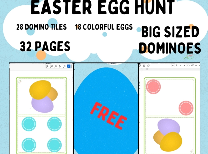 Easter domino game wielkanocna gra domino+ zasady gry. Easter egg hunt w wersji dmino.