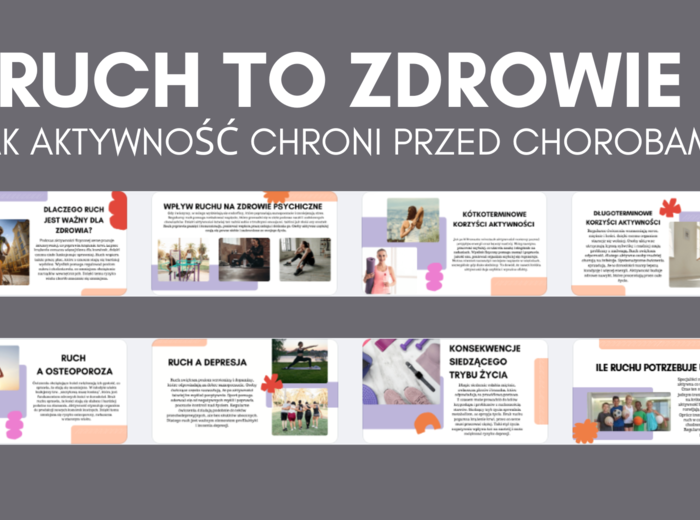 Edukacja Zdrowotna, Godzina wychowawcza- Ruch to zdrowie –jak aktywność chroni przed chorobami .– kl 7- 16 SLAJDÓW PDF
