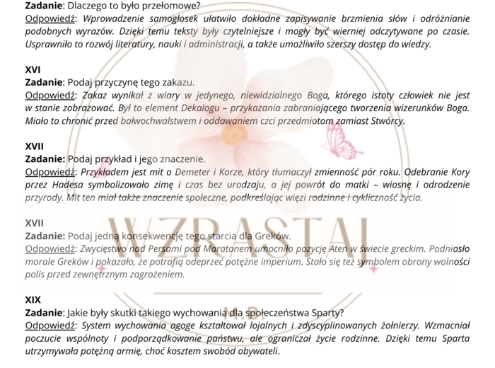 Na osi czasu - starożytność - powtórka do matury