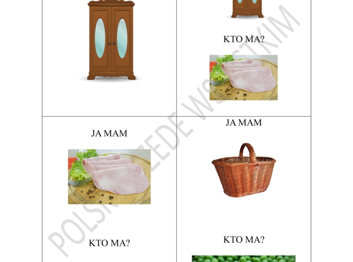 Głoska SZ- gra "ja mam, kto ma?"