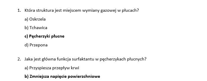 Test- oddychanie człowieka