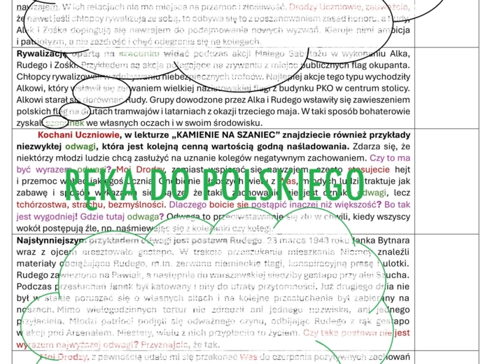 Czy bohaterowie „Kamieni na szaniec” mogą być wzorem dla współczesnej młodzieży? Przemówienie. Elementy retoryczne.