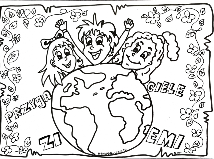 Przedszkole. Dzień Ziemi (kolorowanka 2)
