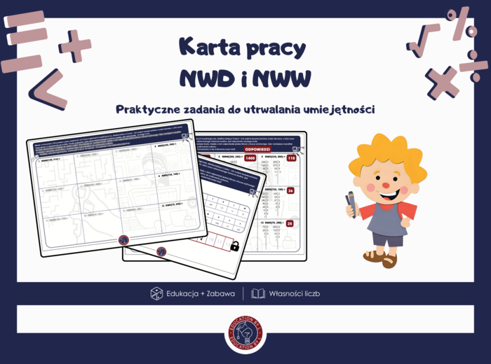 Karta pracy NWD i NWW | Złam szyfr – utrwal materiał!