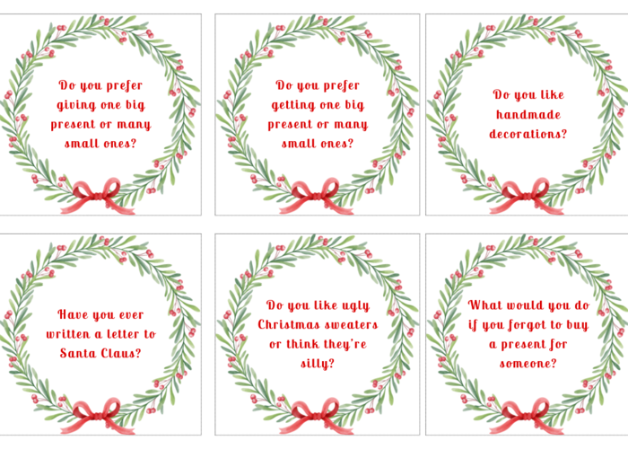 Świąteczne karty konwersacyjne – 150 CHRISTMAS SPEAKING CARDS: Świąteczny zestaw na lekcje z konwersacji dla młodzieży i dorosłych (A2-B1+)
