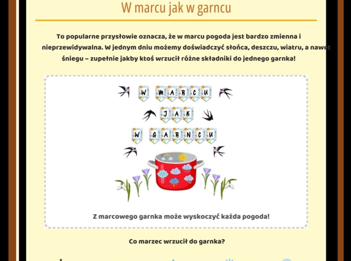 Materiały na gazetkę szkolną MARZEC