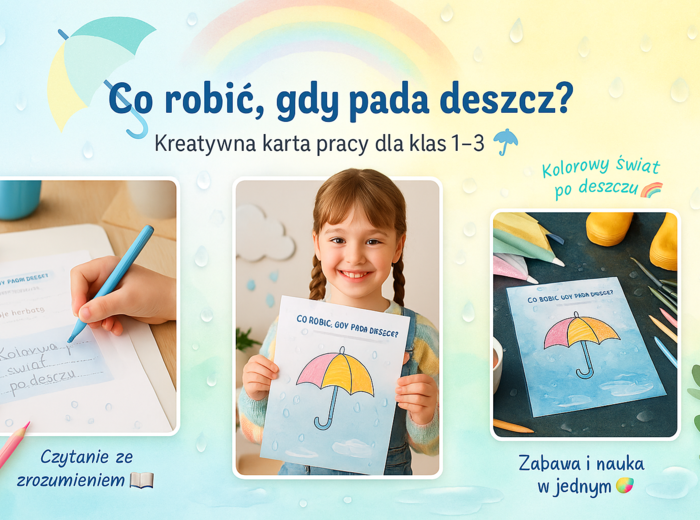Karta pracy „Co robić, gdy pada deszcz?”