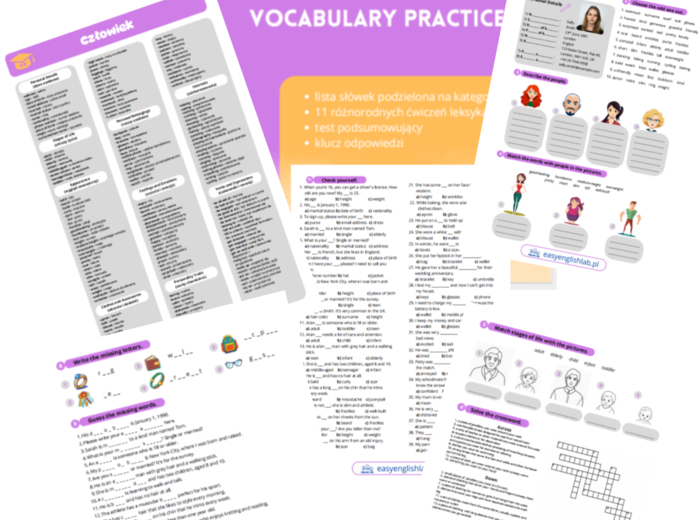 Egzamin Ósmoklasisty. Vocabulary Practice. Dział: Człowiek