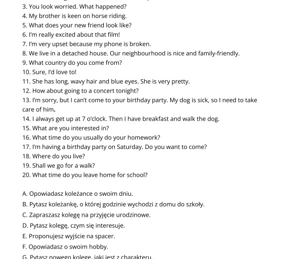 Egzamin ósmoklasisty z języka angielskiego: zwroty i funkcje językowe w praktyce