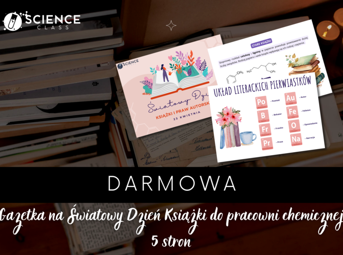 Gazetka na Światowy Dzień Książki do pracowni chemicznej
