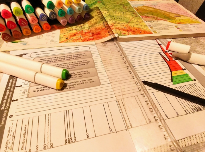 Profil terenu przez Polskę - karta pracy