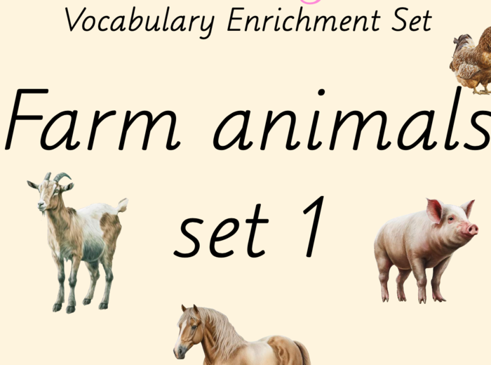 Zestaw kart obrazkowych: FARMS ANIMALS SET 1