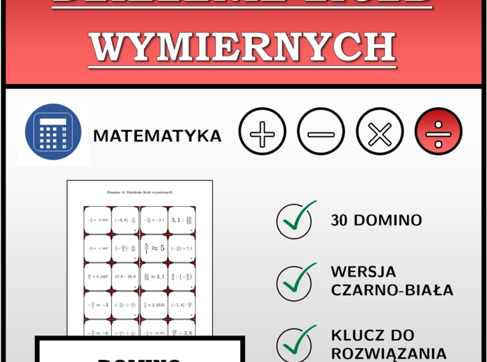 Domino - Dzielenie liczb wymiernych | matematyka