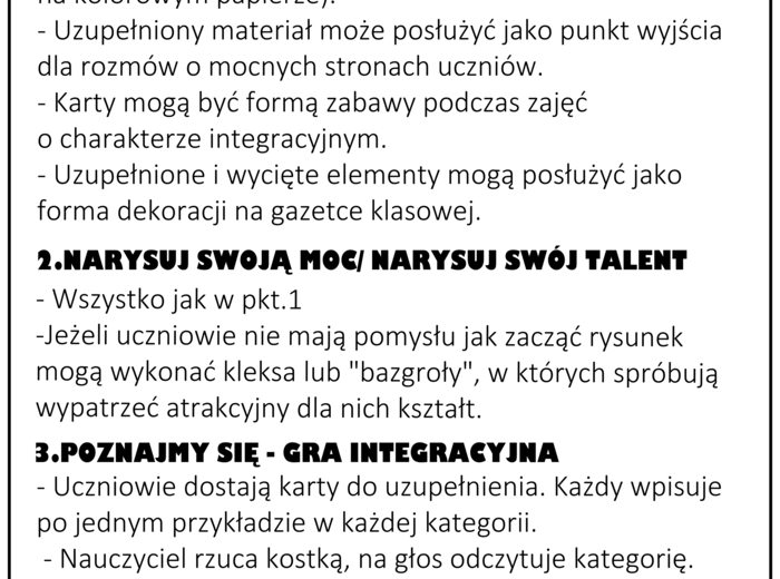 POZNAJ MNIE I MOJE MOCE zestaw integracyjny