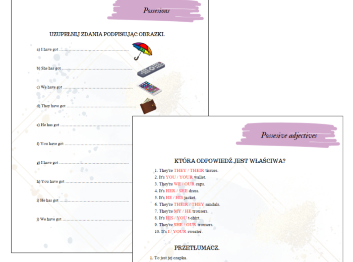 Brainy 4 unit 3 karty pracy gramatyka + słownictwo