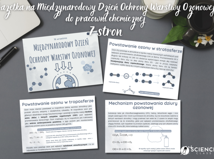 Gazetka na Międzynarodowy Dzień Ochrony Warstwy Ozonowej do pracowni chemicznej