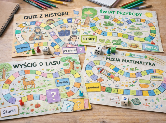 Planszówki DIY z kartonu i markerów