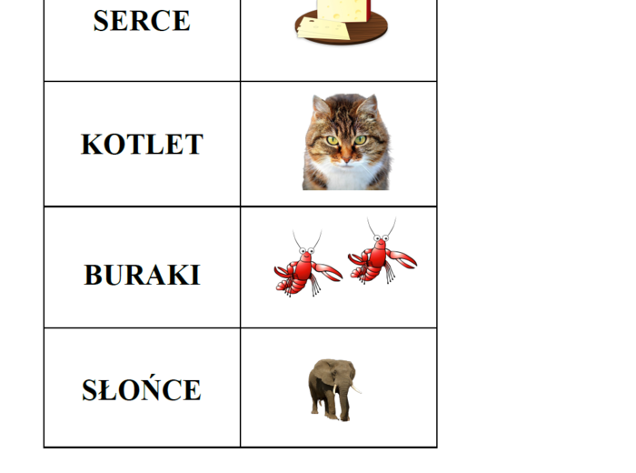 Ukryte wyrazy – utrwalanie czytania