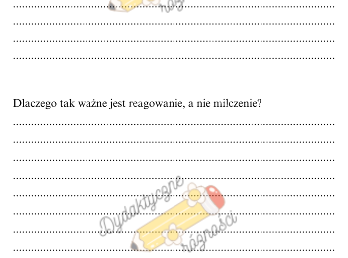 Lekcja wychowawcza - relacje rówieśnicze i hejt - klasa 4-6. Teksty + pytania otwarte.