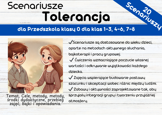 Pakiet Edukacyjny: Tolerancja i Szacunek – 20 Scenariuszy dla Przedszkoli i Szkół