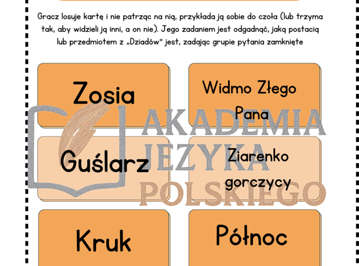 Gra karciane Dziady  cz II E8