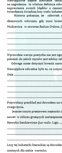 TRZY ROZPRAWKI DO UZUPEŁNIENIA: TĘSKNOTA, PRZYJAŹŃ, ODWAGA.