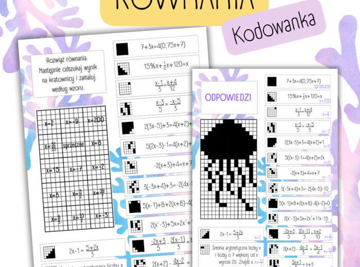 RÓWNANIA - kodowanka