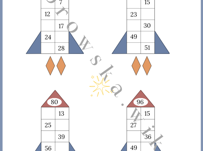 Rakiety matematyczne - dodawanie i odejmowanie w zakresie 100