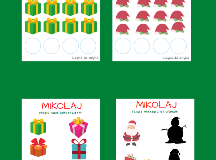 Mikołaj - kreatywne karty pracy